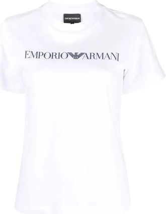 Emporio Armani Logo T-Shirt - Dames - T-shirts - Wit - 2XL - Tops
