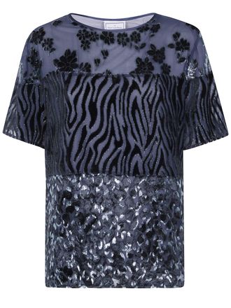 Pierre-Louis Mascia T-Shirt Patchwork 12971 Grey Multicolor