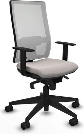 Piqueras y Crespo Piqueras Y Crespo - Horna sincro malla blanca similpiel blanco brazos 1D base piramidal ruedas 65mm nailon