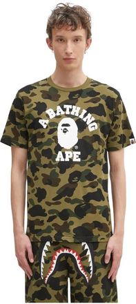 A Bathing Ape 1st Camo College T-shirt - Heren - T-shirts - Veelkleurig - S - Katoen - Tops