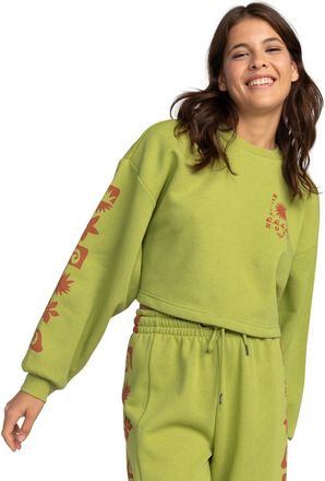 Roxy Sweatshirt ROXY Win The Game, Damen, Gr. XXL, gr&uuml;n (fern), Obermaterial:60% Baumwolle, 40% Polyester;, Sweatshirts Sweatshirt