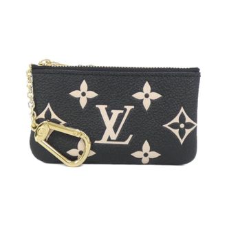 Louis Vuitton Beige Black Leather Coin Purse/Coin Case (Pre-Owned)