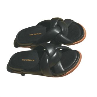 The Odells Womens Puffy Slide Sandal In Black