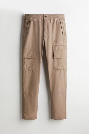 H&M Cargohose aus Twill in Regular Fit - Dunkelbeige