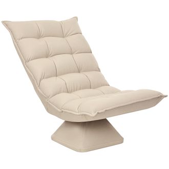 OEM Poltrona Da Pavimento Girevole Con Schienale Regolabile Per Soggiorno Beige