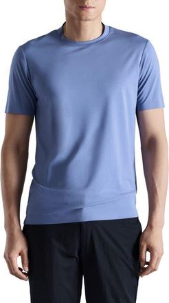 Mango Slim Fit Comfort Stretch T-Shirt in China Blue at Nordstrom, Size X-Large
