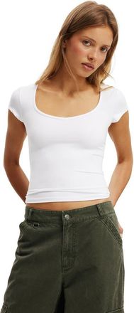 Cotton On Womens Hold Me Short Sleeve in White at Nordstrom, Size Xx-Small