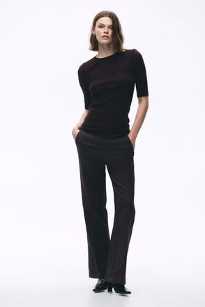 H&M Flared High Jeans in Dark Brown at Nordstrom, Size 16