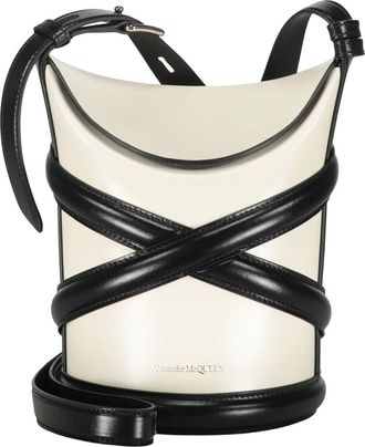 Alexander McQueen Alexander McQueen, Bucket Bags, female, White, Size: ONE SIZE The Curve Bucket Bag