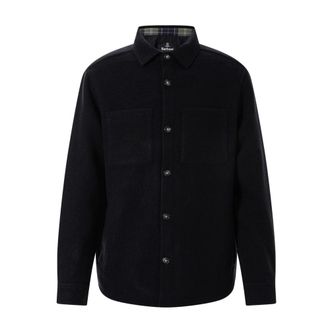 Barbour Overshirt in misto lana - - Jackets - Uomo - Blu - S