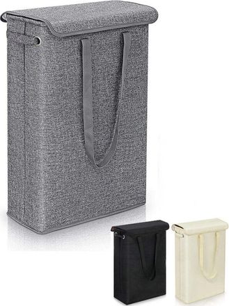 OEM Cesta Para La Ropa De 45 L Con Tapa, Almacenamiento Compacto Y Plegable, Dise&ntilde;o Minimalista En Gris Oscuro Para El Dormitorio O El Ba&ntilde;o