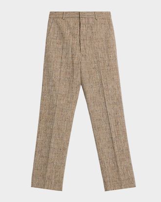 Bottega Veneta Men & apos;s Straight-Leg Textured Trousers