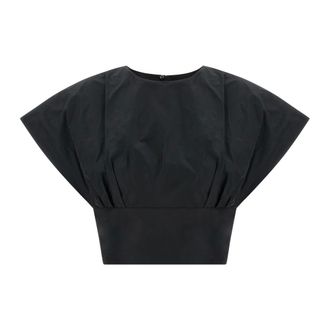 Pinko Pinko, Overhemden, Dames, Zwart, L, Polyester, Asparago Taffeta Top