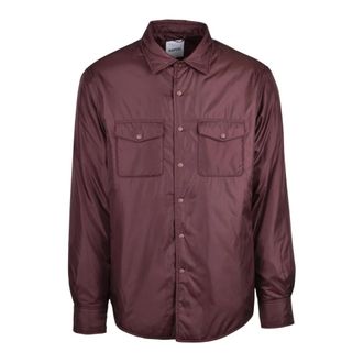 Aspesi Gewatteerd overhemd - Heren - Casual Overhemden - Rood - S - Leer - Overhemden
