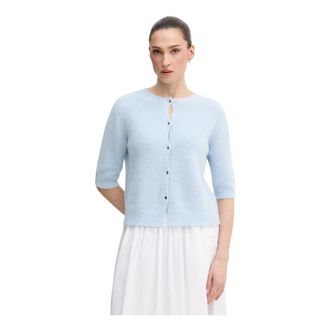 Oui Dames, Truien, Blauw, Maat: L Wol