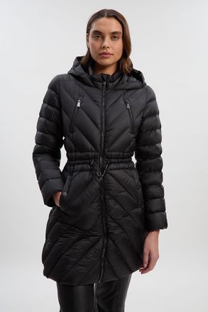 Karen Millen Womens Real Down Packable Coat - Black - Size 10 UK
