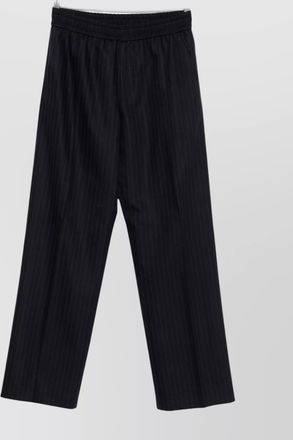 Golden Goose wide leg trousers with pinstripes and pockets