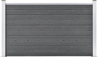 vidaXL Vidaxl - Pannello di Recinzione in wpc 180x105 cm Grigio