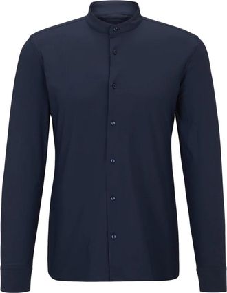 HUGO BOSS P-Hank-Standup-214 - Heren - Casual Overhemden - Blauw - S - Overhemden