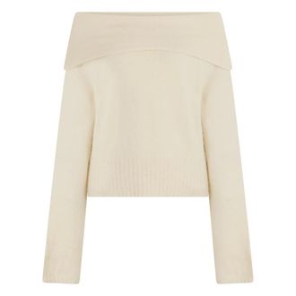 Giuseppe Di Morabito Shirt met boothals - Dames - Truien - Beige - Maat: S Wol