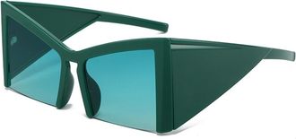 Generic Womans Fashionable Party Street Shooting Sunglasses Outdoor Vacation Personalized Sun Glasses(Green)