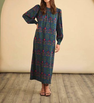 Hunter Bell Crosby Midi Dress In Midnight Garden