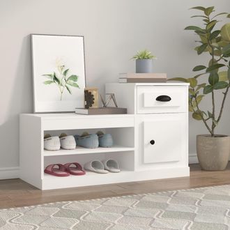vidaXL Vidaxl - Mueble Zapatero Madera Contrachapada Blanco 100x42x60 Cm