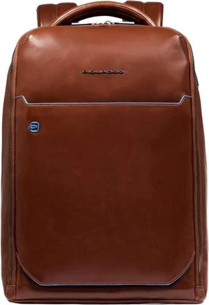 Piquadro Personaliseerbare Laptop Rugzak 14 - Heren - Rugzakken - Bruin - ONE Size - Leer - Tassen