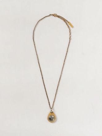 Versace Two-Tone Brass Choker Necklace with Abstract Design