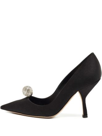 Dior Satijnen schoenen met puntige neus - Zwart