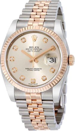 Rolex Datejust 36 Silver Dial Stainless Steel and 18K Everose Gold Jubilee Bracelet Automatic Mens Watch 116231SDJ