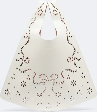 Simone Rocha Laser-cut leather shopper