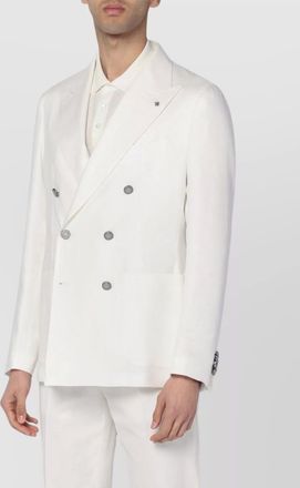 Tagliatore linen double breasted jacket