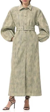 AFRM Carrington Denim Trench Coat in Custard Cream at Nordstrom Rack, Size X-Small