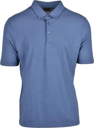 Ambrosio Blue Timeless Silhouette Cotton Polo Shirt