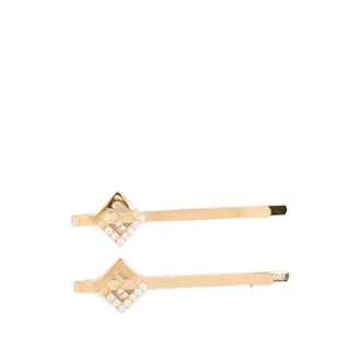 Fendi FF Crystal-embellished Hair Clips (set Of Two)
