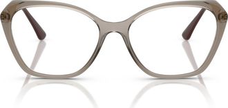 Vogue Eyewear 52mm Cat Eye Optical Glasses in Transparent Brown at Nordstrom