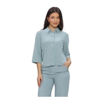 Modstr&ouml;m Dames, Blouses & Shirts, Groen, Maat: L
