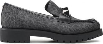 Michael Kors Womens Holland Monogram Loafers - Black - Size EU 39