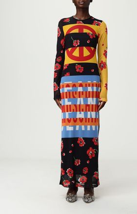Moschino Abito lungo con stampa patchwork Moschino Jeans