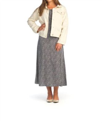 Papillon Womens Bianca Denim Jacket - Plus Size In Grey
