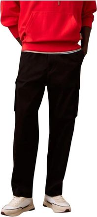 Calvin Klein Jeans Zip en Knoop Katoenmix Broek - Heren - Straight fit broeken - Zwart - XS - Katoen - Broeken