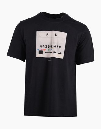Paul Smith Mens PAUL SMITH REG FIT T-SHIRT BLACK - Size: 42