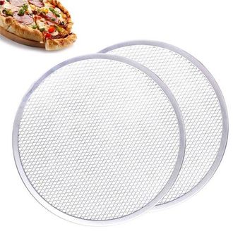 OEM Piezas De Rejilla Para Pizza, Rejilla De Aluminio Para Hornear Pizza, Molde Para Pizza, Bandeja Redonda Para Pizza, 20 Cm, Plateada