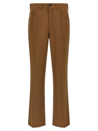 Marni Brown Flat Front Pants