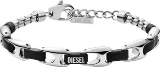 Diesel Two-tone stainless steel chain bracelet - Bracelets - Unisex - Silver