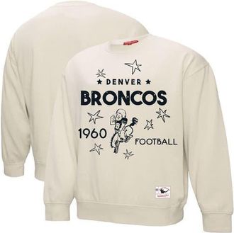 Mitchell & Ness Womens Mitchell & Ness Cream Denver Broncos Plus Size Shooting Star Sweatshirt at Nordstrom, Size 4X