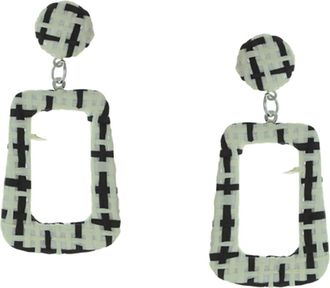 Olivia Welles Ember Black and White Drop Earrings in Silver/White at Nordstrom Rack
