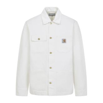 Carhartt Work in Progress WAX Jacket - Heren - Zomerjassen - Wit - M - Katoen - Jassen