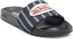 Von Dutch Gridlock Slide Sandal in Black/Navy at Nordstrom Rack, Size 7